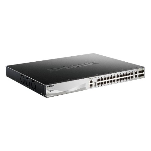Switch Gestionable L3 D-link Stackable Dgs-3130-30ps e 24p Poe (370w) Giga + 2p 10g + 4p 10g Sfp+ **** Caja Deteriorada****