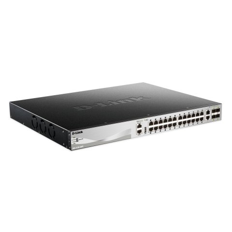 Switch Gestionable L3 D-link Stackable Dgs-3130-30ps si 24p Poe (370w) Giga + 2p 10g + 4p 10g Sfp+