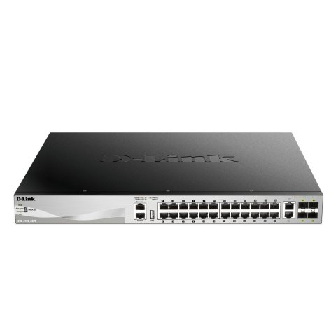 Switch Gestionable L3 D-link Stackable Dgs-3130-30ps si 24p Poe (370w) Giga + 2p 10g + 4p 10g Sfp+