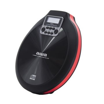(km0) Cd Portatil Aiwa Pcd-810rd X-hyperbass System Lector Cd cdr mp3 Bateria Negro rojo Cash30