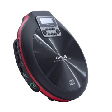 (km0) Cd Portatil Aiwa Pcd-810rd X-hyperbass System Lector Cd cdr mp3 Bateria Negro rojo Cash30 2