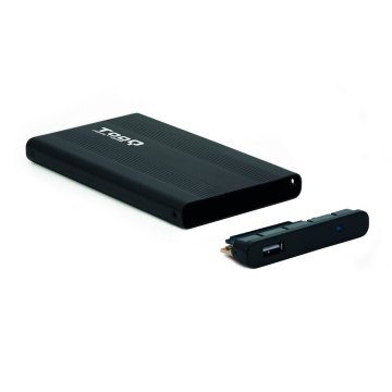 Caja Externa 2.5" Usb 2.0 Tooq Tqe-2510b 2,5" Para Hd De Hasta 9,5 Sata Usb 2.0 Negra 2