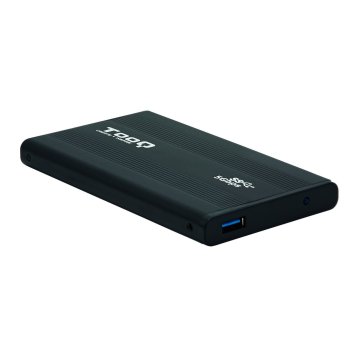 Caja Externa 2.5" Usb 3.0 Tooq Tqe-2524b Para Hd De Hasta 9,5 Sata Usb 3.0 3.1 Gen1 Negra