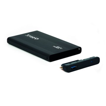 Caja Externa 2.5" Usb 3.0 Tooq Tqe-2524b Para Hd De Hasta 9,5 Sata Usb 3.0 3.1 Gen1 Negra 2