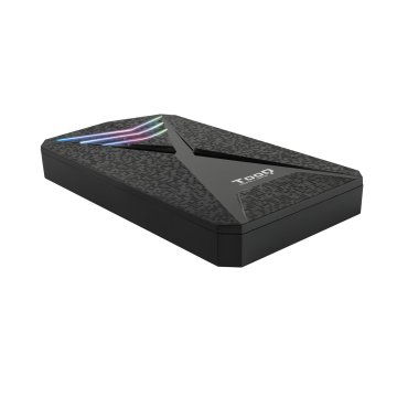 Caja Externa 2.5" Usb 3.0 Gaming Tooq Tqe-2550rgb Para Hd De 9,5mm Sata Usb3.0 3.1gen1 Led Rgb