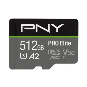 Memoria Sd Micro 512gb Pny Elite Microsdxc Uhs-i Clase 10 100mb s + Adaptador Sd P-sdux512u3100pro-ge