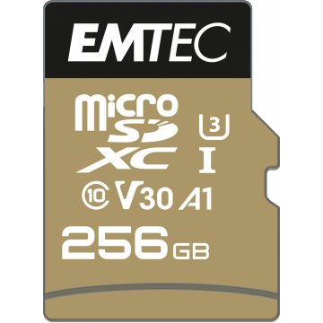 Memoria Sd Micro 256gb Emtec Speedin Pro 95mb s Sd + Adapter Class 10 Uhs1 U3 Sd Ecmsd256gxc10sp