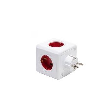 Powercube Original 2 Usb + 4 Tomas Corriente  3metros Cable + Soporte. Regleta Color White red 2