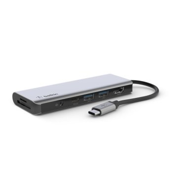 Docking Usb-c Belkin Avc009btsgy A 1xusb-c Pd 3.0 2xusb-a 3.0 1x Jack 3.5 1xlector Sd 1xlector Microsd 1xhdmi 4k Carga 100w