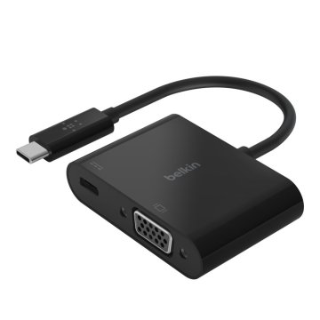 Adaptador Belkin Avc001btbk De Usb-c A Vga + Carga Color Negro