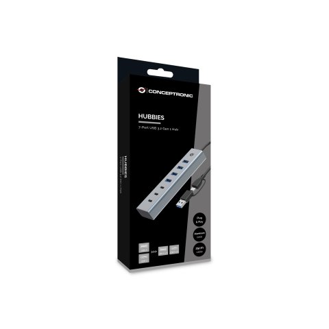 Hub Usb 3.0 Conceptronic Hubbies20g 7 Puertos Usb-c A 3xusb-c 4xusb-a