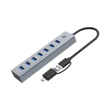 Hub Usb 3.0 Conceptronic Hubbies21gp 7 Puertos  Usb-c A  7xusb-a Con Alimentador
 2