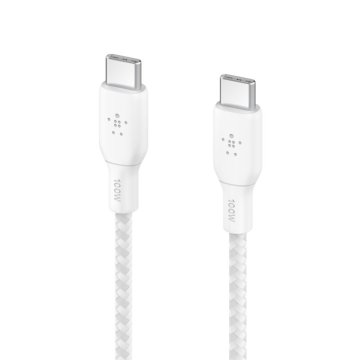 Cable Belkin Cab014bt2mwh Usb-c A Usb-c Boost Charge 2m 100w Doble Trenzado Blanco 2