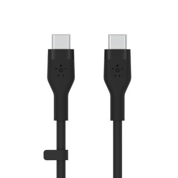 Cable Belkin Cab009bt1mbw2pk Usb-c A Usb-c Boost Charge 1m Silicona Con Clip Pack 2 Blanco negro 2