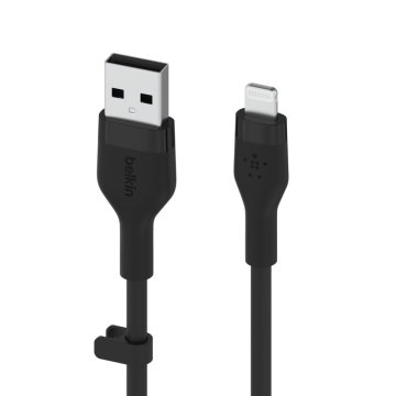 Cable Belkin Caa008bt1mbk Usb-a A Lightning Silicona Clip 1m Negro 2