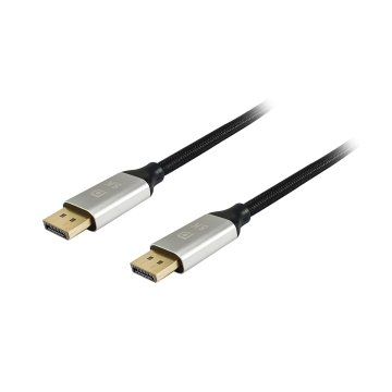 Cable Displayport A Displayport Premium 1.4 8k 60hz 2m Malla Algodón Trenzado Y Conector Aluminio Equip 119262