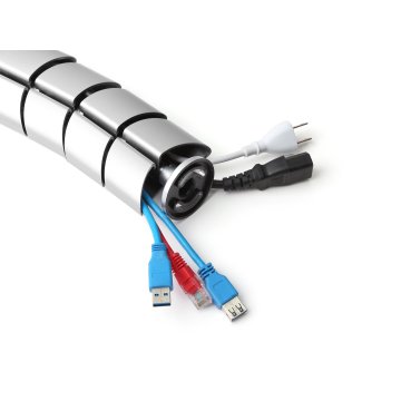 Organizador De Cables Equip 650862 De Doble Canal Color Plata 2