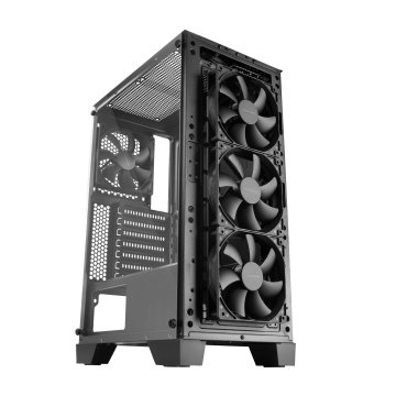 Caja Atx Semitorre Mars Gaming Mc-master Frontal Metal-mesh Con 3ventiladores Frontales Ventana Lateral De Cristal Templado S 2