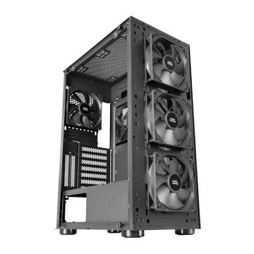Caja E-atx Torre Gaming Mars Gaming Mc-pro2 Xxl Black Laeral Creistal Templado Frontal Rejilla Con 3+2 Ventiladores Incluidos 2