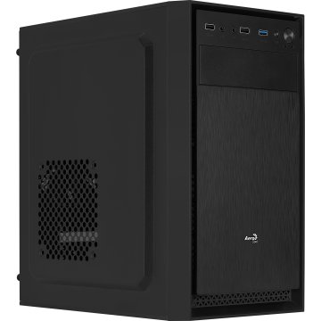 Caja Microatx Aerocool Cs-104 Frontal Con Diseño De Aluminio Pulido Con 1 Bahia De 5.1 4 Incluye Un Ventilador De 12cm Sin Fu 2