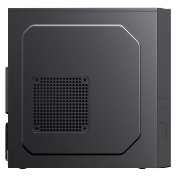 Caja Micro Atx Unykadch Aero C12 Frontal Imitacion Aluminio Cepillado Color Negro Sin Fuente De Alimentacion 2