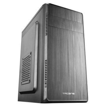 Caja Microatx Tacens Anima Acm500 Frontal Negro Diseño Alumini Pulido Usb 3.0 Y 2.0 Fuente De 500w Incluida