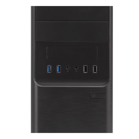 Caja Microatx Slim Unyka Matx Dark Shadow Caja Negra Con 2 Bahías De 5.1 4 Con Fuente De Alimentacion De 500w Apta Para Repar