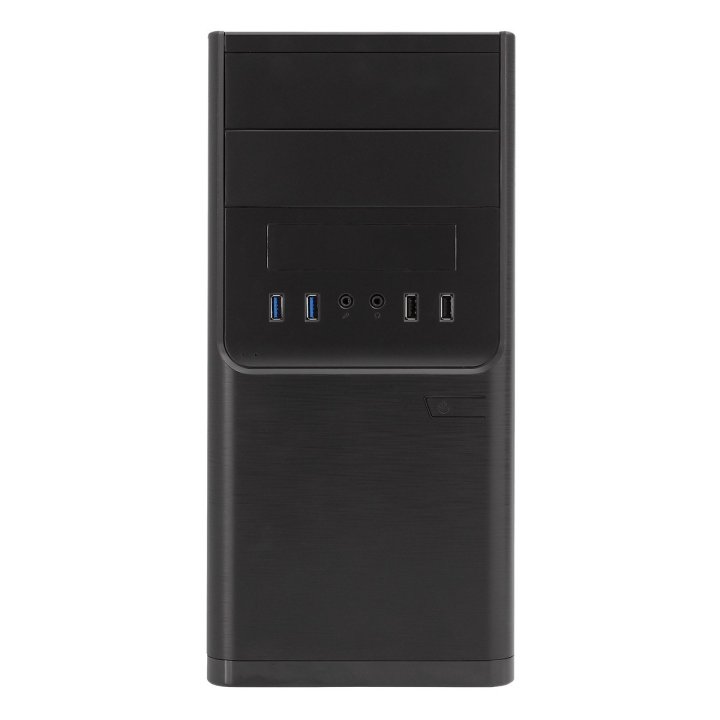 Caja Microatx Slim Unyka Matx Dark Shadow Caja Negra Con 2 Bahías De 5.1 4 Con Fuente De Alimentacion De 500w Apta Para Repar