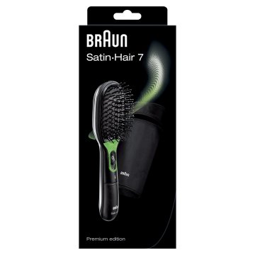 Cepillo Para Cabello Ionico  Braun Satin Hair Br730 Alisador Color Negro Inalambrico Pilas 2