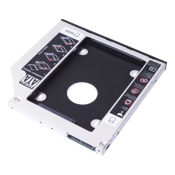 Adaptador   Caddy Hdd 2.5" Sata Ssd odd Unykach Para Posicionar En Bahía De Portatil 12.7mm Frontal Negro
