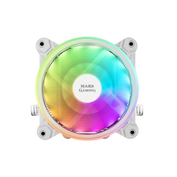 Ventilador Con Disipador Para Cpu Mars Gaming Mcpu220 White Iluminacion Dual Argb Perfil Bajo Disipador De Aluminio Y Ventila 2