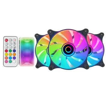 Kit 3xventilador Interno Argb Mars Gaming Mf-3d Kit Black 12x12cm Argb Efecto Espejo Infinito 2