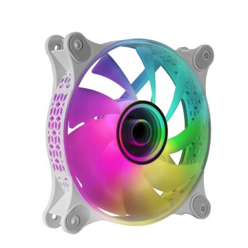 Ventilador Interno Mars Gaming Mf-3d White 12x12cm Argb Efecto Espejo Infinito