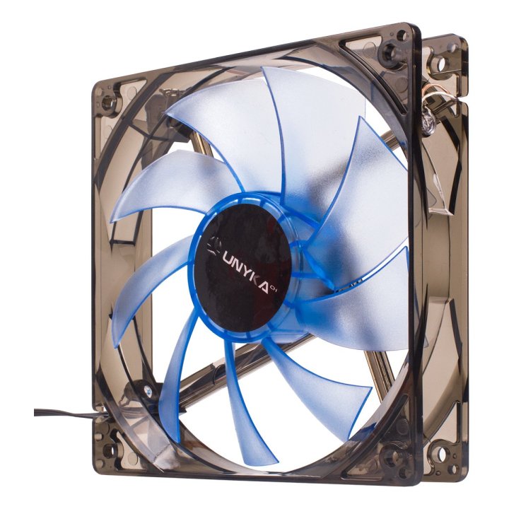 Ventilador Interno Unykach 120mm Translucido Con Led Blue 9 Aspas
