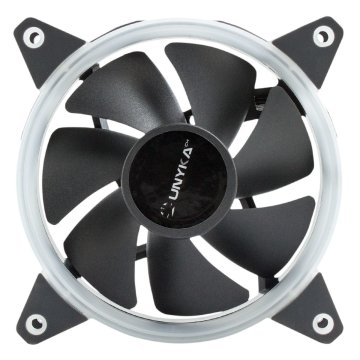 Ventilador Interno Unyka Candy 120mm Anillo Led Rojo 7 Aspas 1400rpm 2