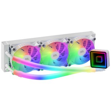 Sistema De Refrigeracion Liquida Mars Gaming Ml-ultra360 White 3x12cm Iluminacion Argb (adressable) Tpd 650w Para Procesadore