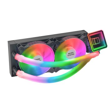 Sistema De Refrigeracion Liquida Mars Gaming Ml-ultra240 Black 2x12cm Iluminacion Argb (adressable) Tpd 500w Para Procesadore