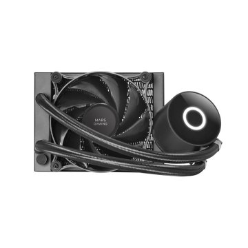 Sistema De Refrigeracion Liquida Profesional Mars Gaming Mlpro120 Negro 1x120mm Rodamiento Fdb De Cobre Tpd 220w Para Procesa