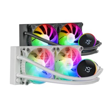 Sistema De Refrigeracion Liquida Mars Gaming Mllcd240w Blanco 2x (12x12) Iluminacion Frgb Tpd 500w Pantalla Lcd Para Procesad 2