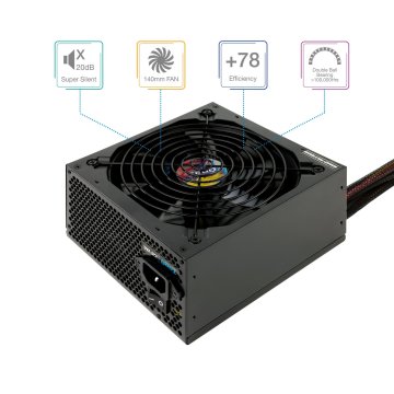 Fuente De Alimentacion Tooq Tqapolo-750sp 750w Fan 12cm 5 Sata 4 Molex 4 Pcie (6+2 Y 6) Interruptor Negra Destinada A Reparac 2