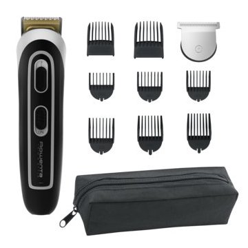 Cortapelo Rowenta Tn9110f4 9 Peines 26 Ajustes De 0.5 A 18mm Inalambrica Y Recargable Color Negro