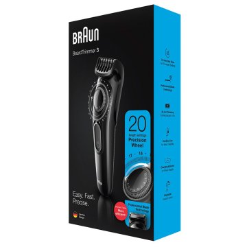 Recortadora De Barba Braun Bt3222 20 Ajustes Desde 0.5mm Inalambrica Recargable 2