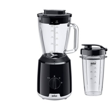 Batidora De Vaso Braun Powerblend 1 Jb1051bk Color Negro Motor 600w 2 Velocidades Tritura Hielo 1.5l Apto Para El Lavavajilla
