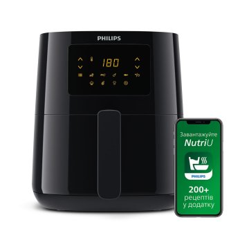 Freidora Por Aire Philips Airfry Hd9252 90 Color Negro 4.1l 1400w 13 Funciones Pantalla Tactil Apto Lavavajillas