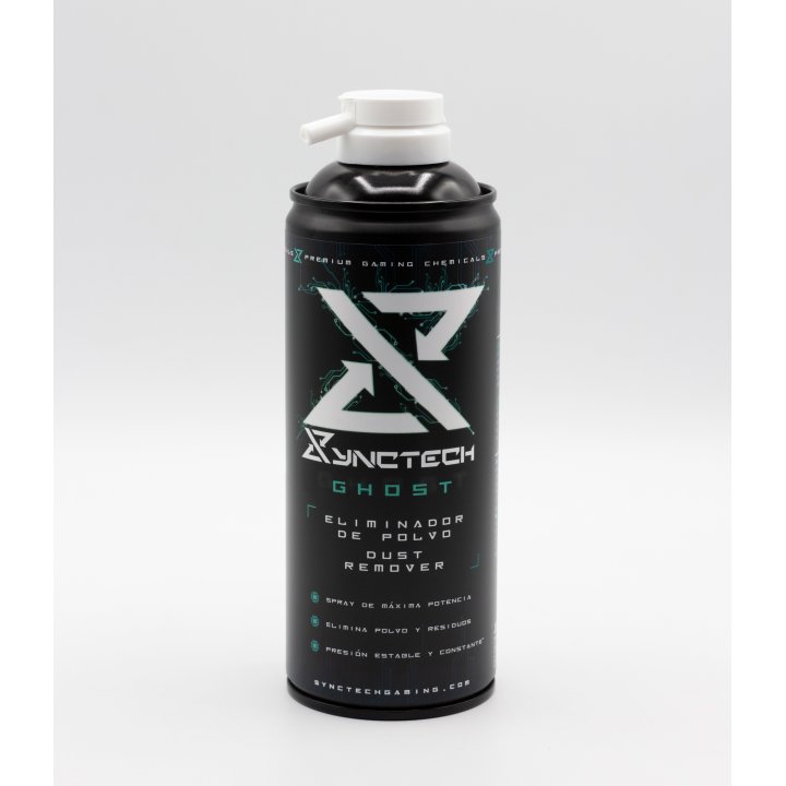 Synctech Eliminador De Polvo Ghost Spray 300ml Alta Presion Canula De Extension Sin Olor 8003s0020