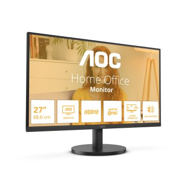 Monitor Aoc 27" U27b3m 2hdmi Displayport Auriculares Uhd 4k 3840x2160 60hz 4ms Altavoces Vesa 