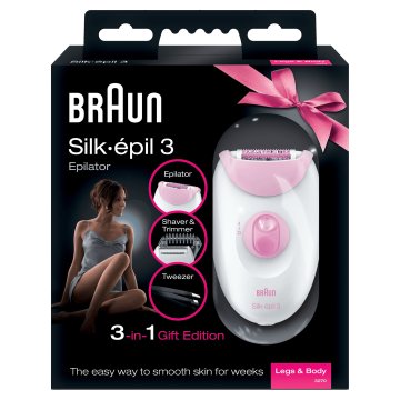 Depiladora Braun Silk-epil 3 Se3270 2 Velocidades Sistema 20 Pinzas 3 Acesorios Luz Smartlight 2