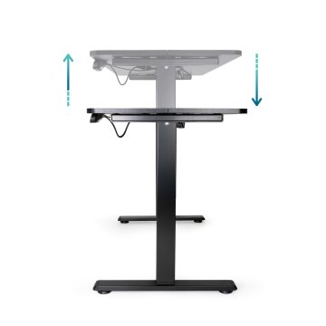 Mesa De Escritorio Motorizada Tooq Tqessd22-bk Atlas Black Acero Tablero Mdf 18mm 1200x600mm Alt. Re 2
