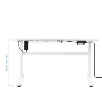 Mesa De Escritorio Motorizada Tooq Atlas White De Acero Y Tablero De Mdf 1400x600mm Alt. Reg. 2