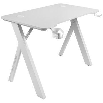 Mesa Mars Gaming Mgd Rgb Blanca Chasis Acero Tablero 100x60cm Altura 74cm Iluminacion Rgb 2